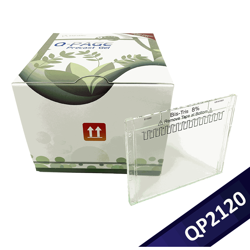 [QP2120] Q-PAGE™ Bis-Tris Precast Gel (Mini, 15 wells, 8%), 10 gels